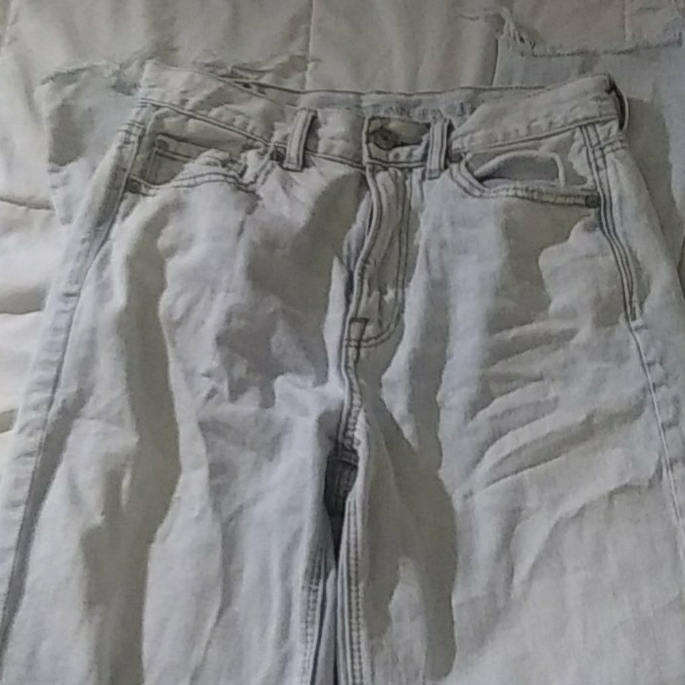 Full length white jeans